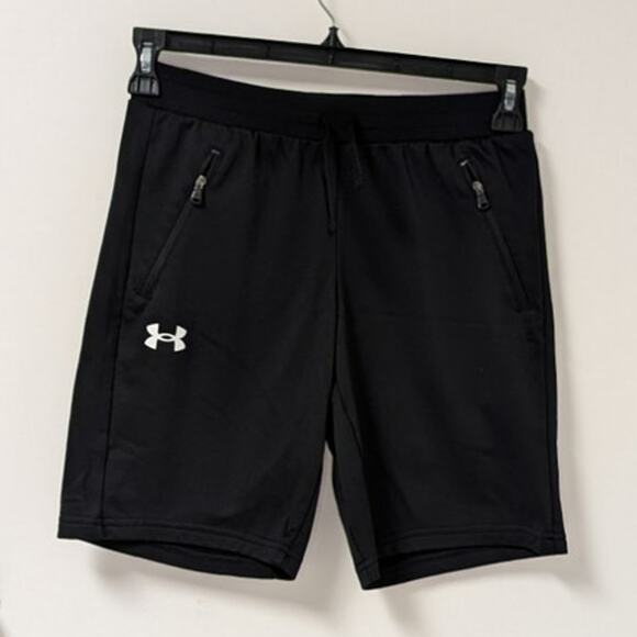 NWOT Under Armour Boys Black Shorts | YLG - Picture 1 of 3
